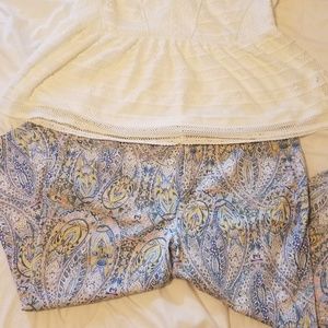 Charter Club Bristol Paisley Capri Jeans size 20W